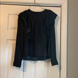 Black with white polka dots blouse